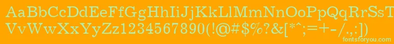 JournalCyrillic Font – Green Fonts on Orange Background