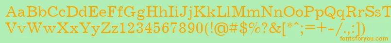 JournalCyrillic Font – Orange Fonts on Green Background