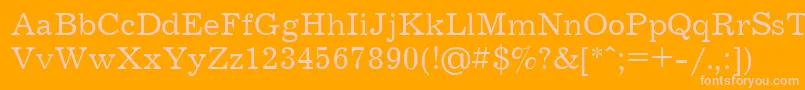 Шрифт JournalCyrillic – розовые шрифты на оранжевом фоне