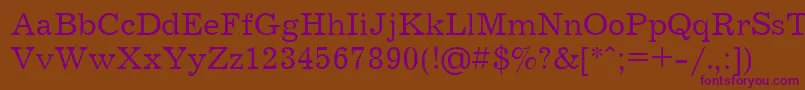 JournalCyrillic Font – Purple Fonts on Brown Background
