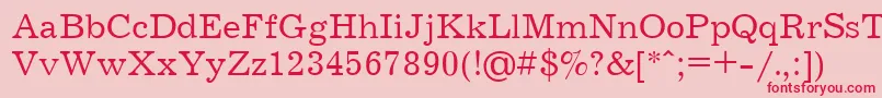 fuente JournalCyrillic – Fuentes Rojas Sobre Fondo Rosa
