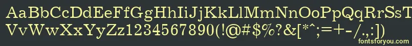 JournalCyrillic Font – Yellow Fonts on Black Background