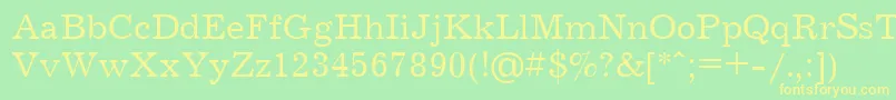 fuente JournalCyrillic – Fuentes Amarillas Sobre Fondo Verde
