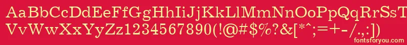 Шрифт JournalCyrillic – жёлтые шрифты на красном фоне