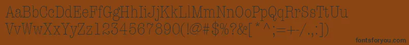 Шрифт KeyboardLightCondensedSsiLightCondensed – чёрные шрифты на коричневом фоне