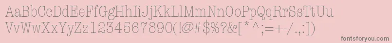 Шрифт KeyboardLightCondensedSsiLightCondensed – серые шрифты на розовом фоне