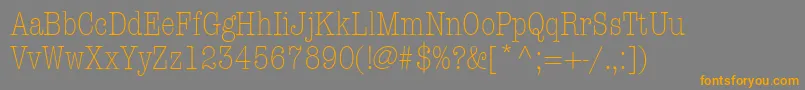 KeyboardLightCondensedSsiLightCondensed Font – Orange Fonts on Gray Background