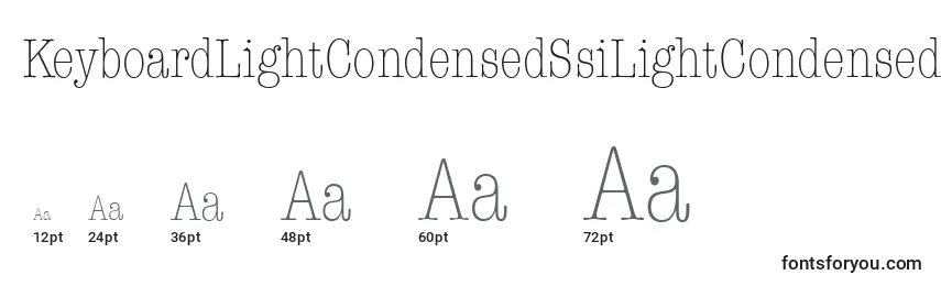 KeyboardLightCondensedSsiLightCondensed Font Sizes