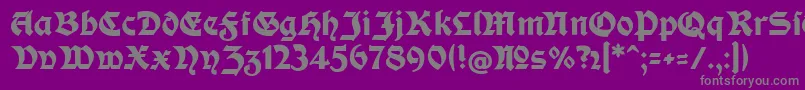 ModerneFetteSchwabacher Font – Gray Fonts on Purple Background