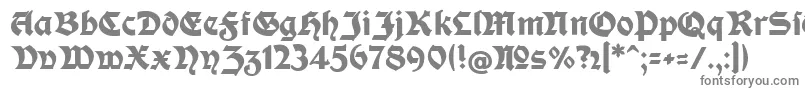 Шрифт ModerneFetteSchwabacher – серые шрифты на белом фоне