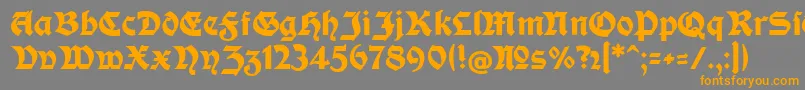 ModerneFetteSchwabacher Font – Orange Fonts on Gray Background