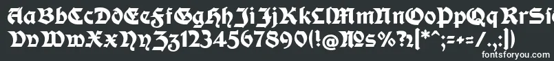 Шрифт ModerneFetteSchwabacher – белые шрифты