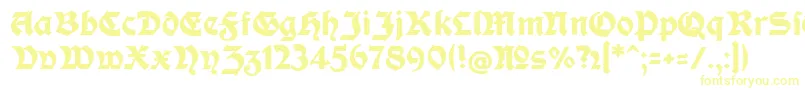 ModerneFetteSchwabacher Font – Yellow Fonts on White Background