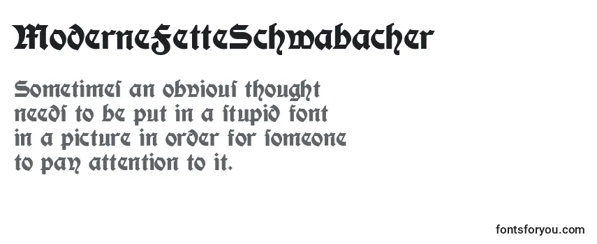 ModerneFetteSchwabacher Font