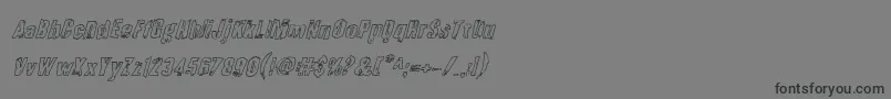 Quarrystoneoutital-Schriftart – Schwarze Schriften auf grauem Hintergrund