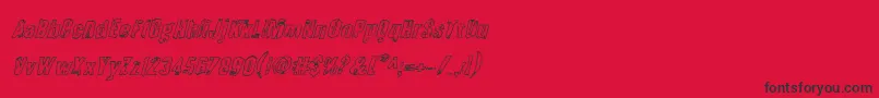 Quarrystoneoutital Font – Black Fonts on Red Background