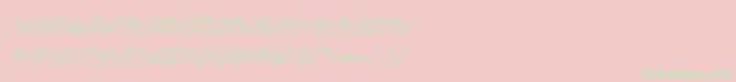 Quarrystoneoutital-Schriftart – Grüne Schriften auf rosa Hintergrund