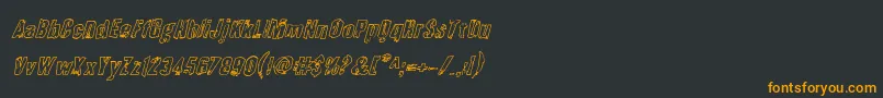 Quarrystoneoutital Font – Orange Fonts on Black Background