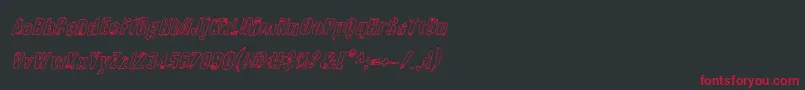 Quarrystoneoutital Font – Red Fonts on Black Background