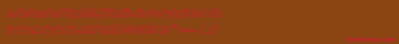 Quarrystoneoutital Font – Red Fonts on Brown Background