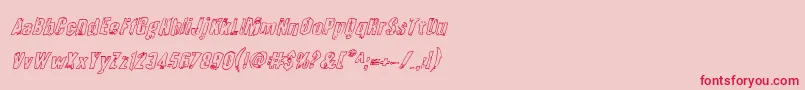Quarrystoneoutital Font – Red Fonts on Pink Background
