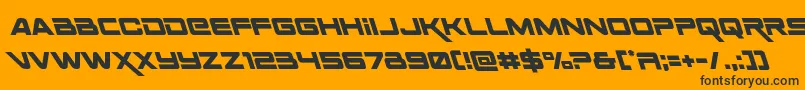 Spacerangerleft Font – Black Fonts on Orange Background