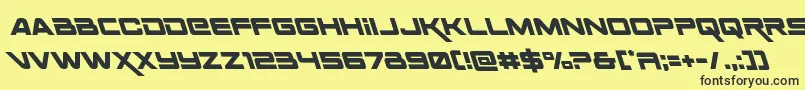 Spacerangerleft Font – Black Fonts on Yellow Background