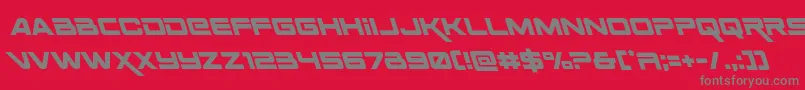 Spacerangerleft Font – Gray Fonts on Red Background