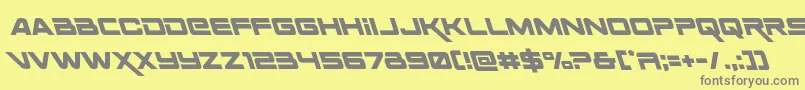 Spacerangerleft Font – Gray Fonts on Yellow Background