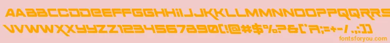 Spacerangerleft Font – Orange Fonts on Pink Background