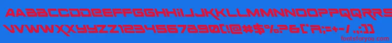 Spacerangerleft Font – Red Fonts on Blue Background