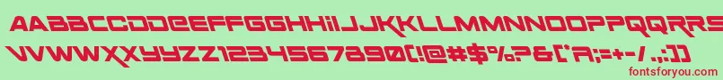 Spacerangerleft Font – Red Fonts on Green Background