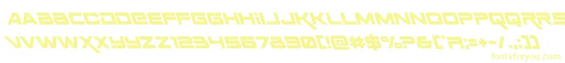 Spacerangerleft Font – Yellow Fonts on White Background