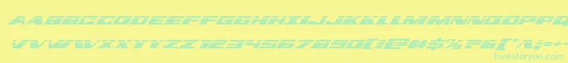 Dassaultlaserital Font – Green Fonts on Yellow Background