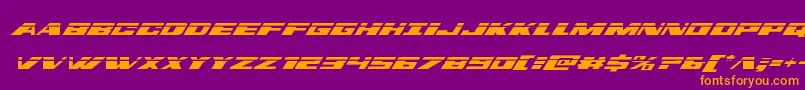 Dassaultlaserital Font – Orange Fonts on Purple Background