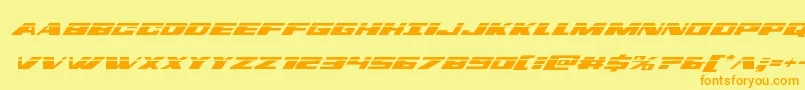 Dassaultlaserital Font – Orange Fonts on Yellow Background