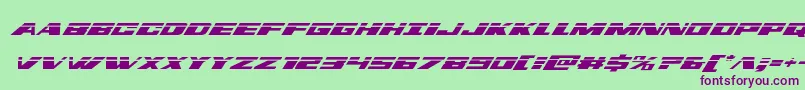 Dassaultlaserital Font – Purple Fonts on Green Background