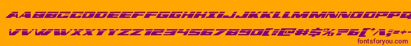 Dassaultlaserital-Schriftart – Violette Schriften auf orangefarbenem Hintergrund