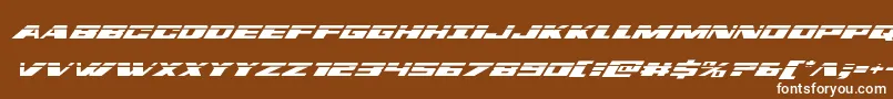 Dassaultlaserital Font – White Fonts on Brown Background
