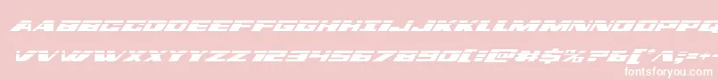 Dassaultlaserital-Schriftart – Weiße Schriften auf rosa Hintergrund