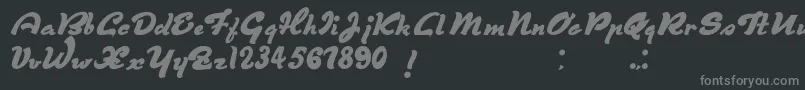 Подробнее о шрифте DerniereScript Шрифт DerniereScript – серые шрифты на чёрном фоне