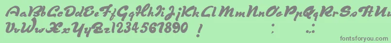 Шрифт DerniereScript – серые шрифты на зелёном фоне