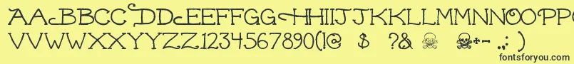Dead ffy Font – Black Fonts on Yellow Background