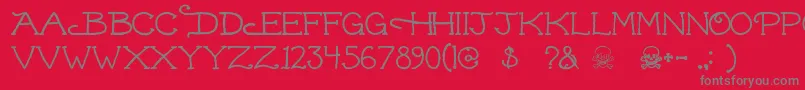 Dead ffy Font – Gray Fonts on Red Background