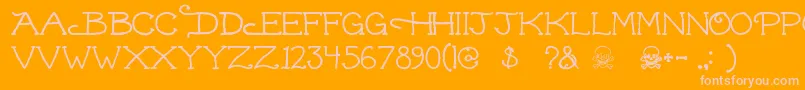 Dead ffy Font – Pink Fonts on Orange Background