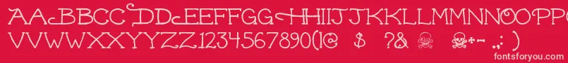 Dead ffy Font – Pink Fonts on Red Background