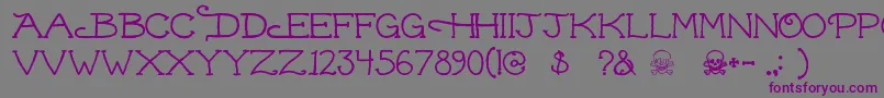 Dead ffy Font – Purple Fonts on Gray Background