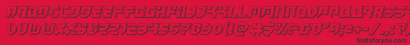 Tokyodrifter3D Font – Black Fonts on Red Background