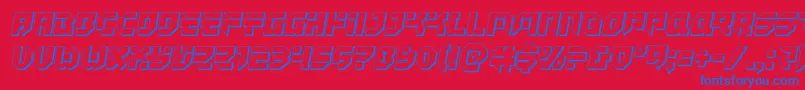 フォントTokyodrifter3D – 赤い背景に青い文字