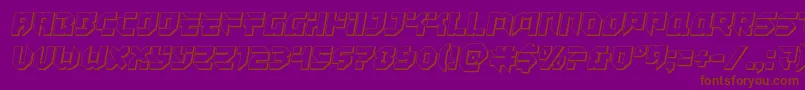 Tokyodrifter3D Font – Brown Fonts on Purple Background